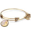 Cat Charm Bangle Gold Plated
