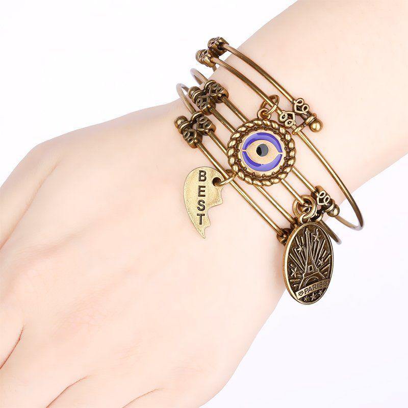 Cat Charm Bangle Gold Plated
