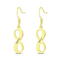 Custom Engraved Earrings with Infinity Earrings 14K Gold Plated - Golden