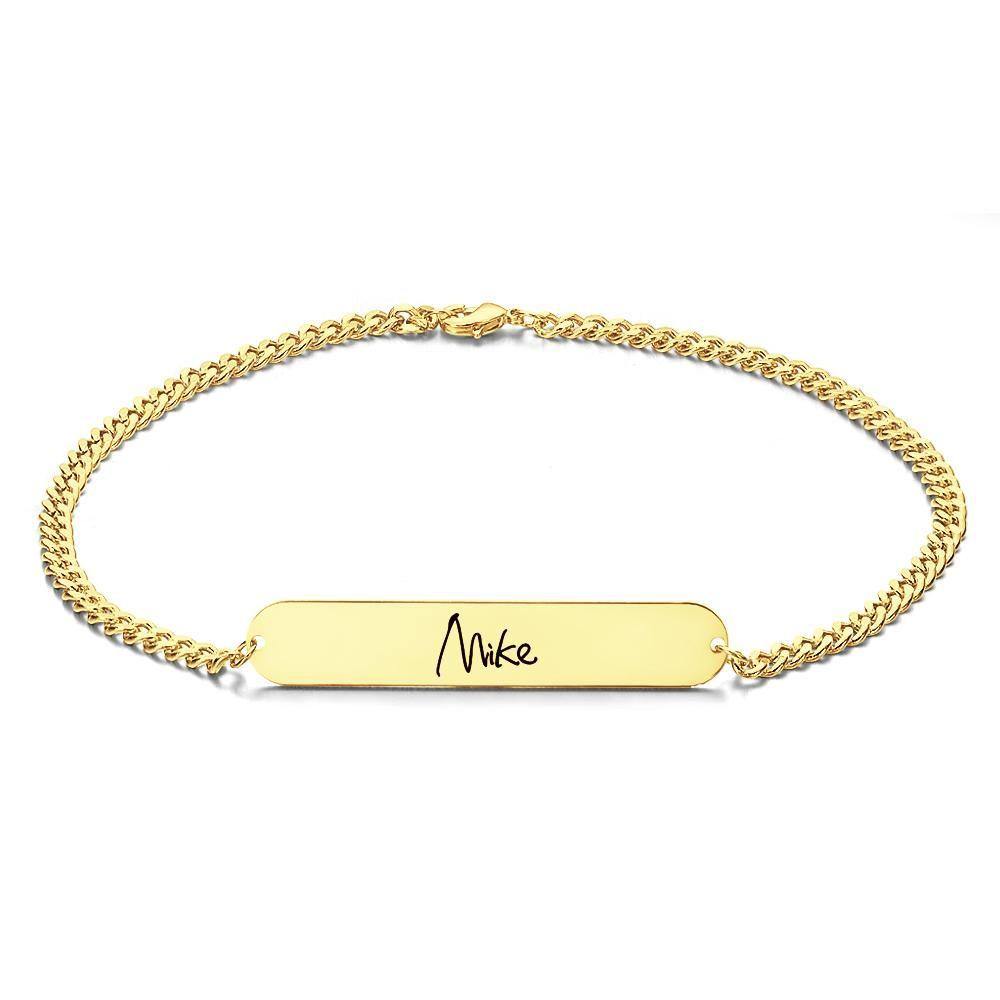 Men's Bracelet Men's Bracelet Old English Name Bracelet Name Bracelet Personalized Gift -Rose Gold