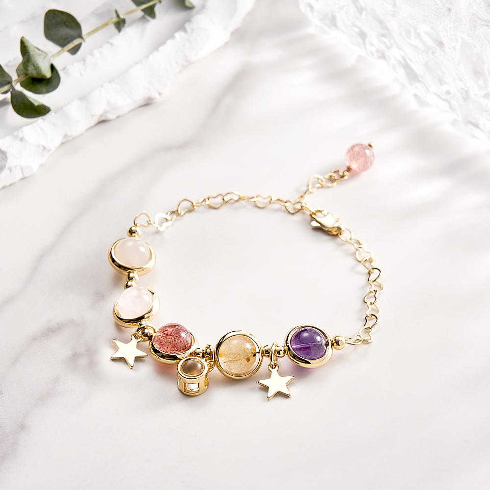 Custom Projection Bracelet Crystal Love Gift for Her