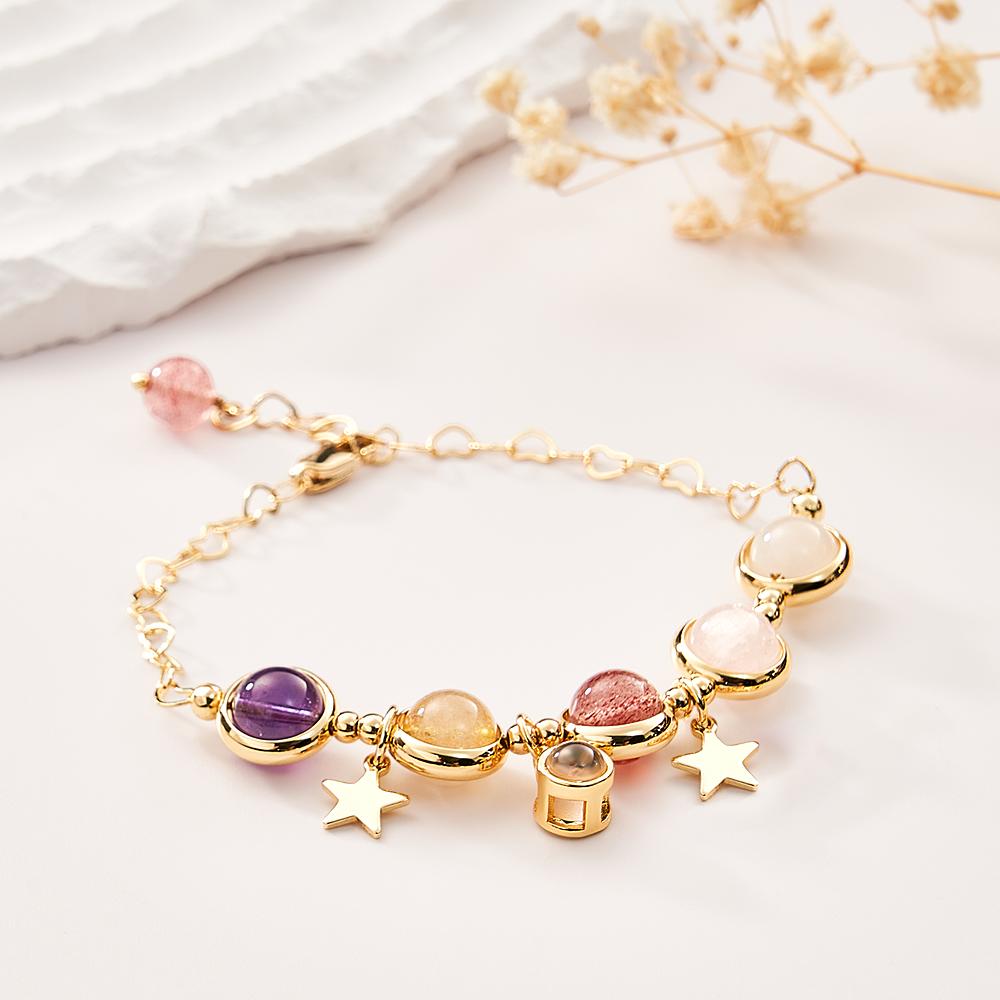 Custom Projection Bracelet Crystal Love Gift for Her