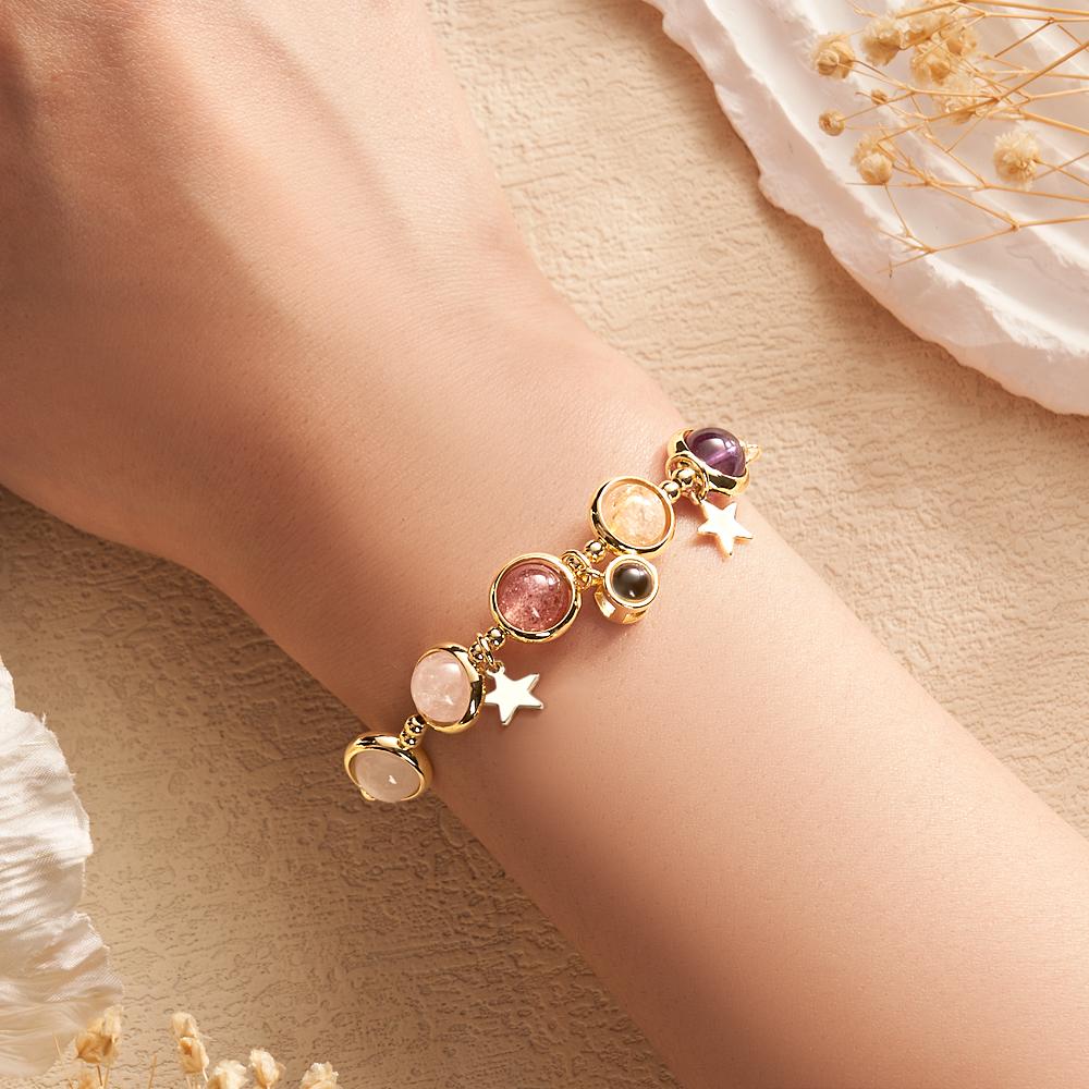 Custom Projection Bracelet Crystal Love Gift for Her