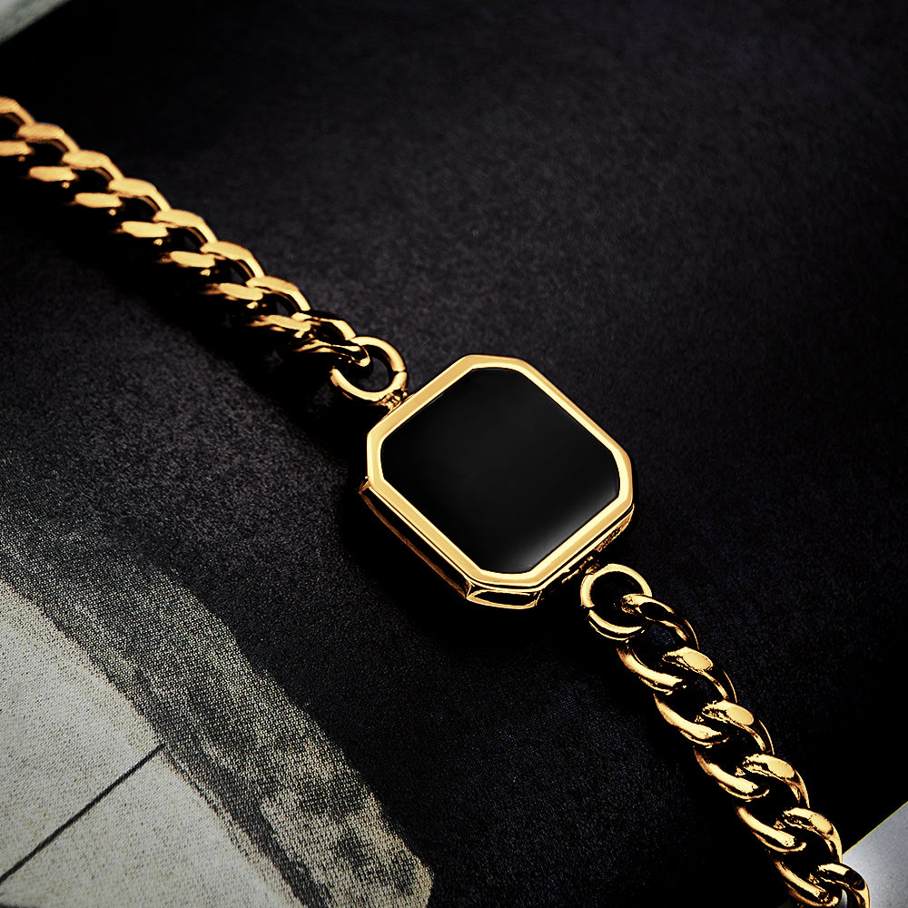 Personalized Temperature-Sensitive Photo Bracelet Magic Photo Men's Bracelet Which Changes Color With Temperature Best Gift For Him