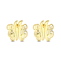 Monogram Earrings Gold Plated Silver