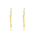 Name Earrings, Drop Earrings 14K Gold Plated Silver