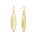 Name Earrings, Drop Earrings Simple Style 14K Gold Plated - Silver
