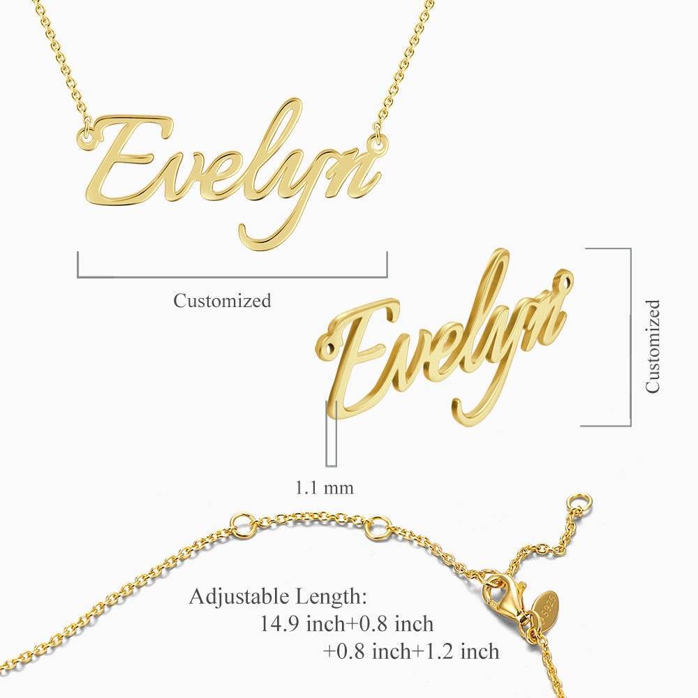 Customized Name Necklace - 14K Gold Name Necklace - Gold Necklace with Name - Gift Ideas for Best Friend
