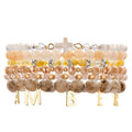 Custom Name Bracelet Letter Pendant Bohemia Style Beach Gift for Her