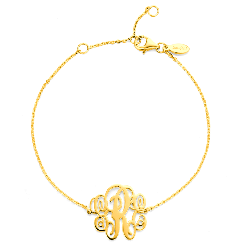Monogram Bracelet Silver - Length Adjustable