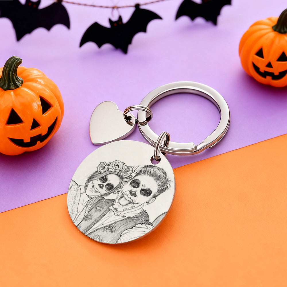 Personalized Calendar Keychain Significant Date Marker Gifts for Couples Halloween Gifts