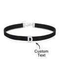 Custom Fashion Letter Necklace Black Leather Choker Collar Personalized Sexy Party Name Necklace Jewelry