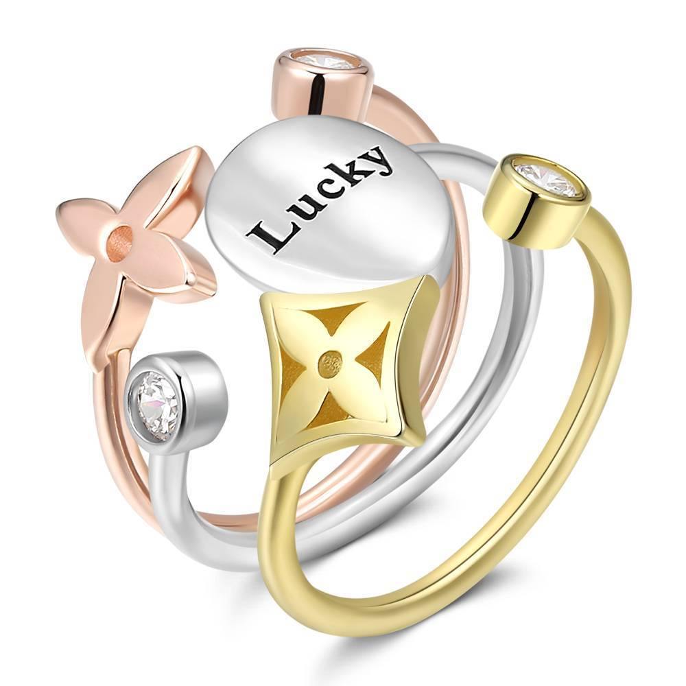 Personalized Promise Ring with Engraving Silver