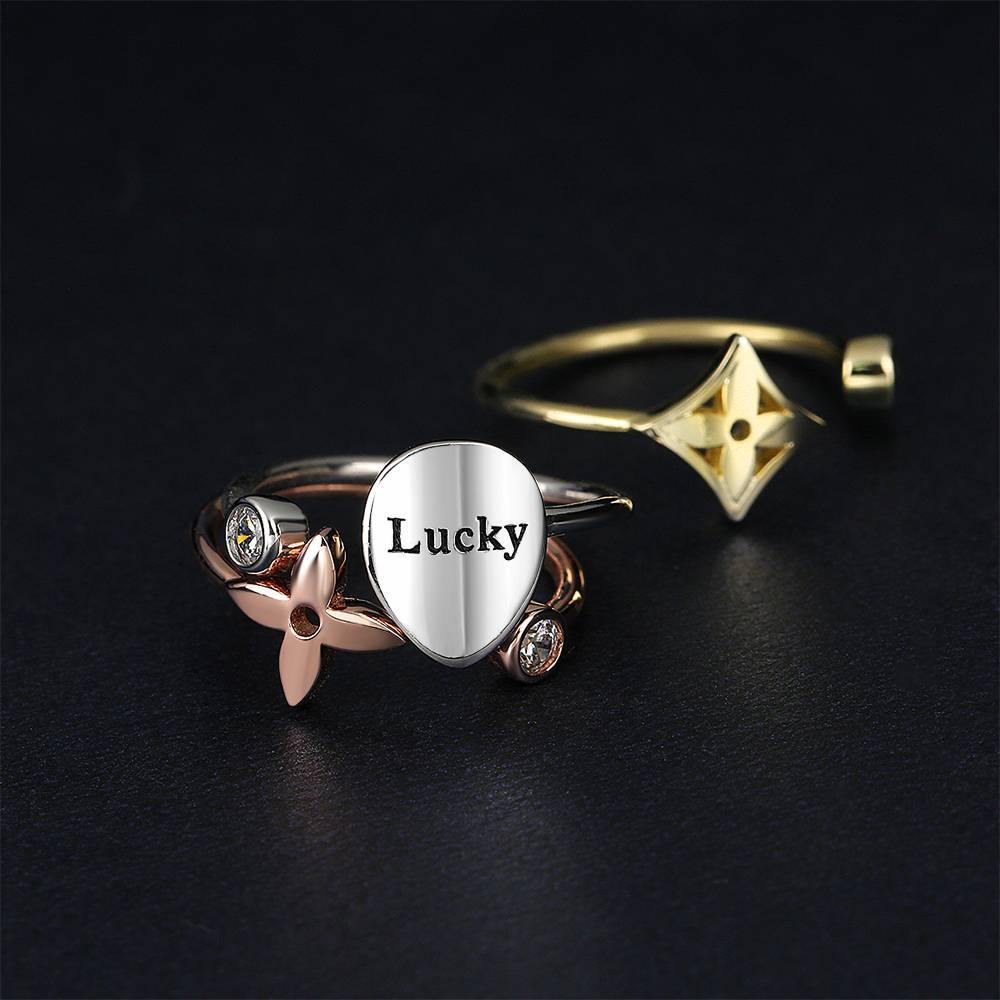 Personalized Promise Ring with Engraving Silver