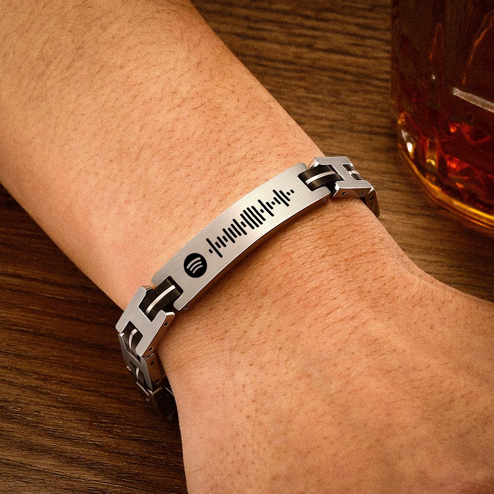 Scannable Custom Spotify Code Bracelet Music Gifts for Man