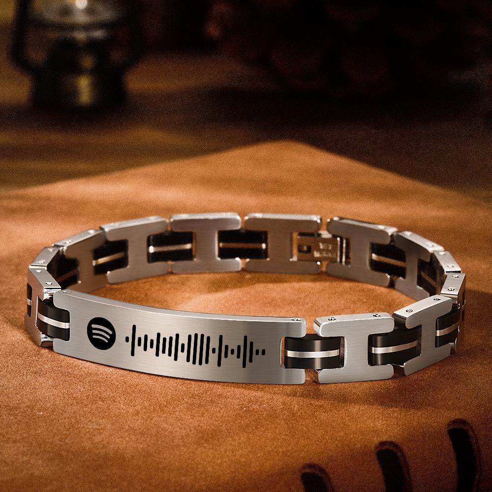 Scannable Custom Spotify Code Bracelet Music Gifts for Man