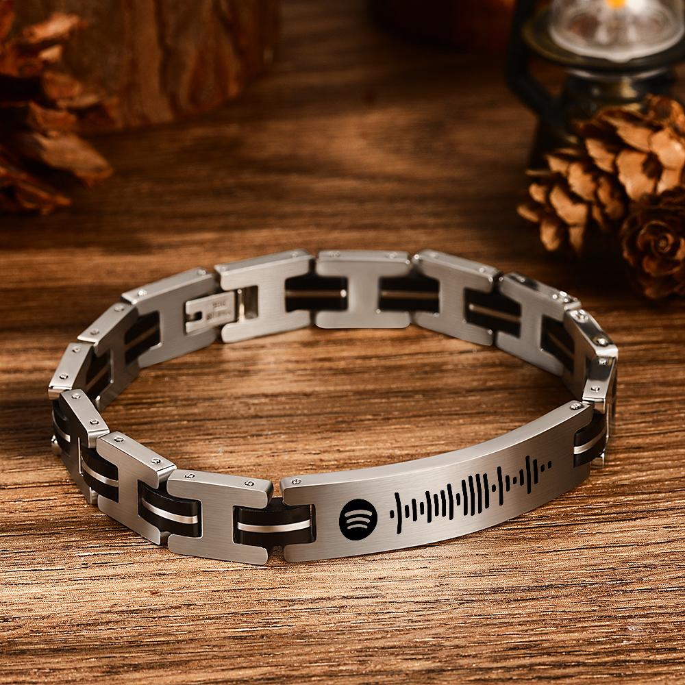 Scannable Custom Spotify Code Bracelet Music Gifts for Man