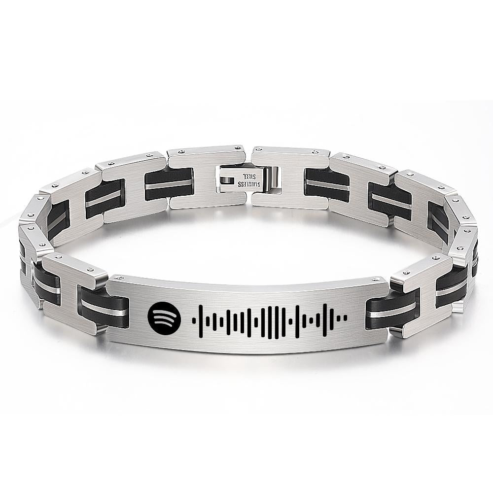 Scannable Custom Spotify Code Bracelet Music Gifts for Man