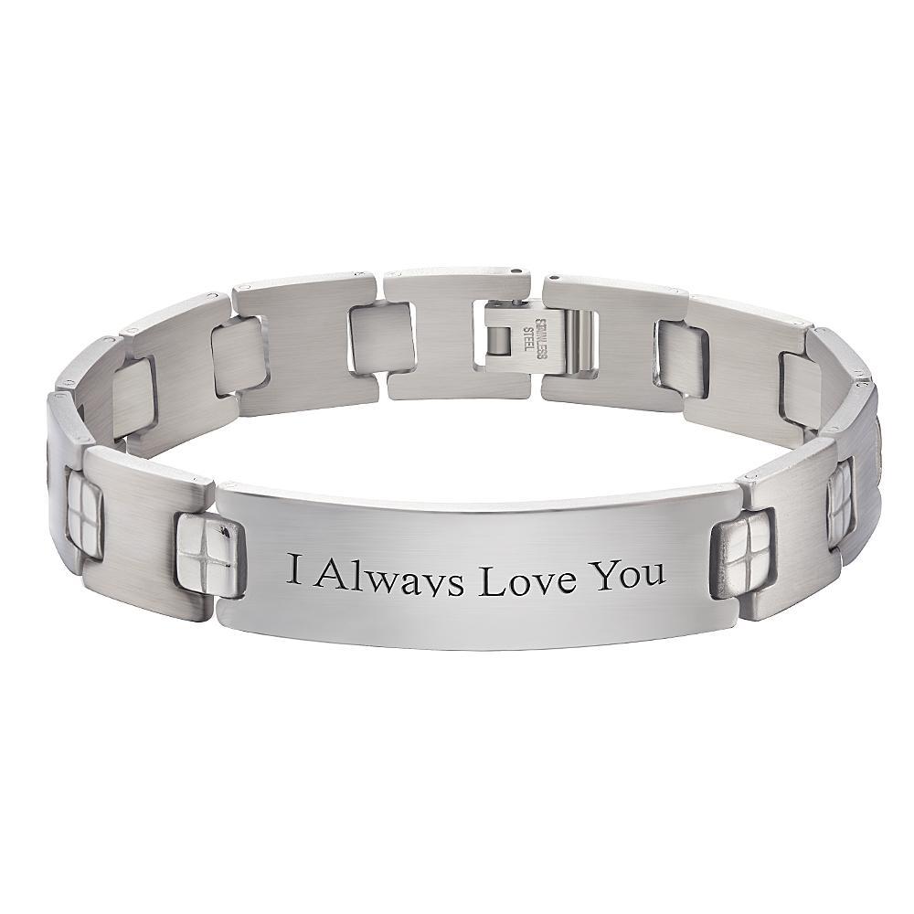 Engraved Bracelet Men's Bracelet Name Bracelet Custom Your Text Gifts for Him