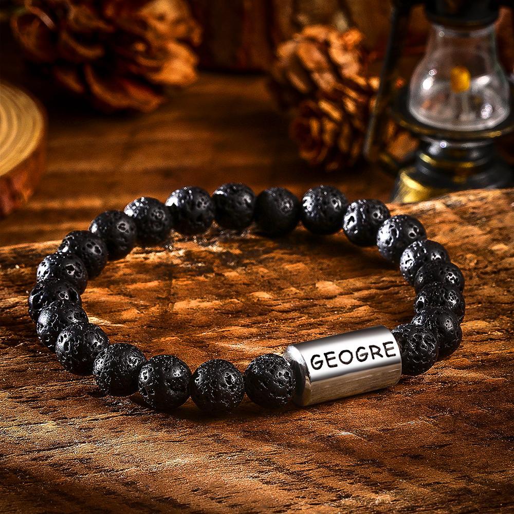 Custom Bracelet Engraved Bracelet Men's Bracelet Gifts for Husband/Boyfriend