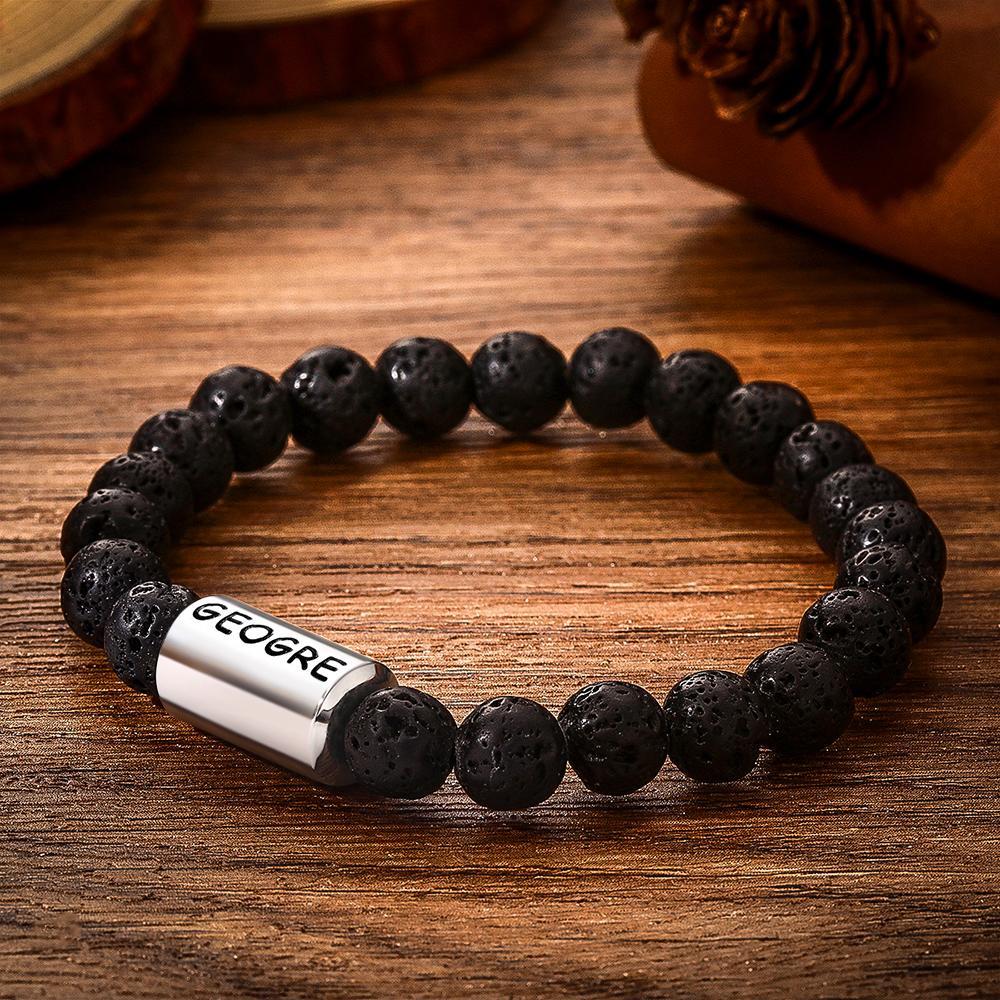 Custom Bracelet Engraved Bracelet Men's Bracelet Gifts for Husband/Boyfriend