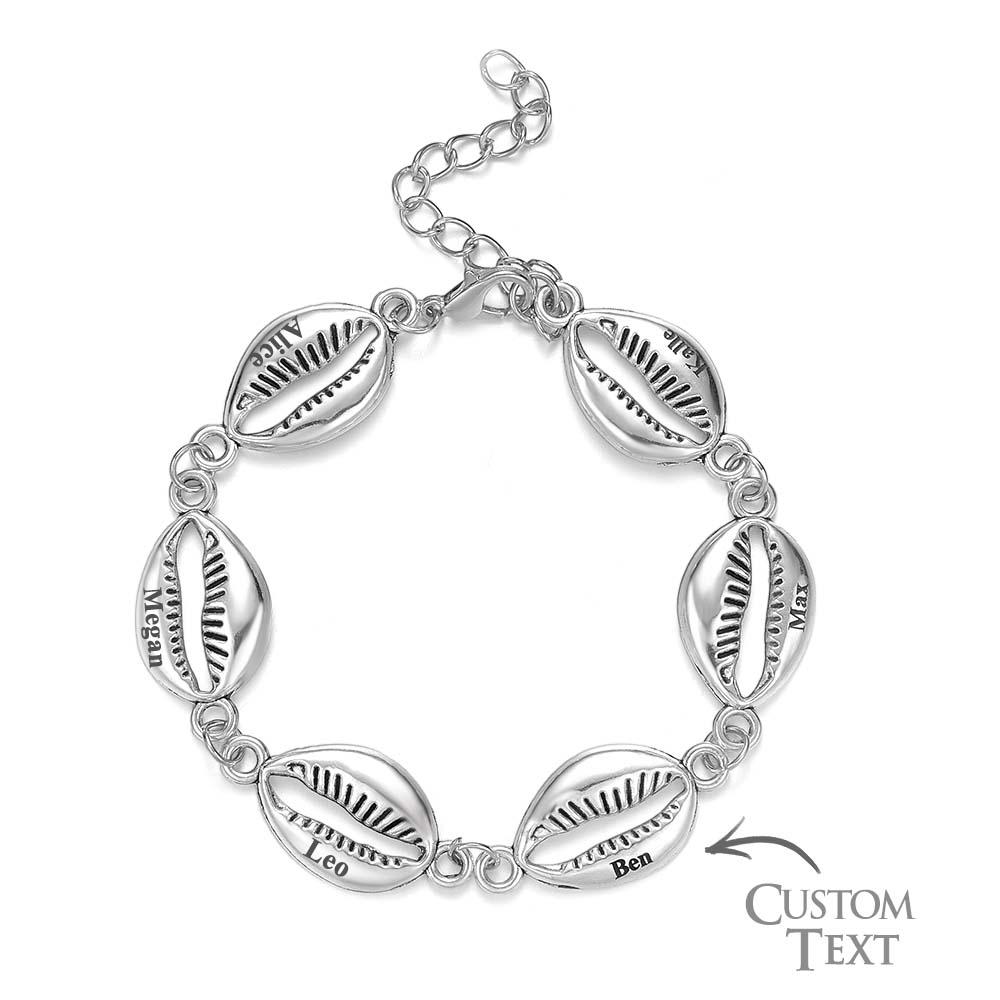Custom Name Bracelet Shell Fashion Metal Gift