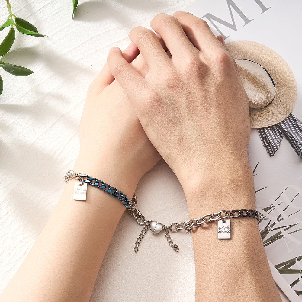 Personalized Engraved Bracelet Splicing Chain Fashion Gift
