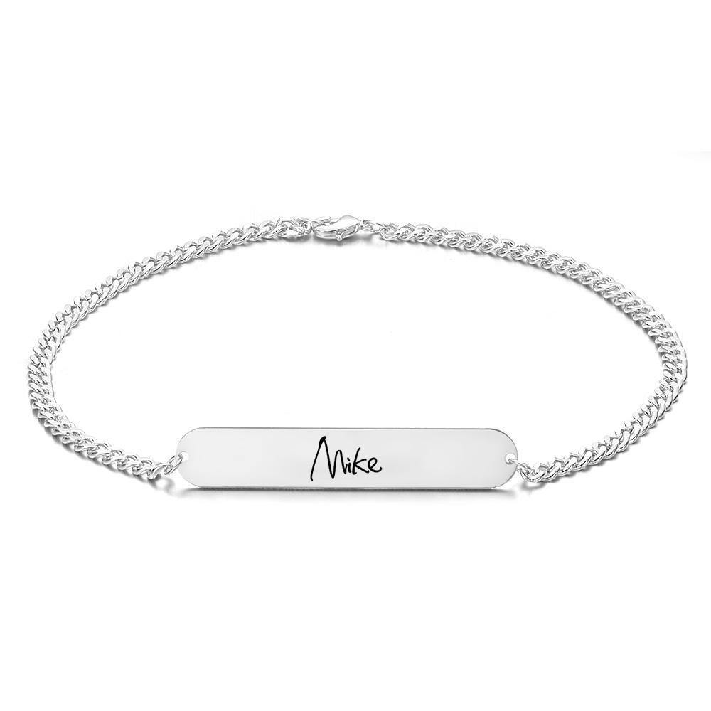 Men's Bracelet Custom  Chain Bracelet with Individual Name Engraving Gift Partner Bracelet