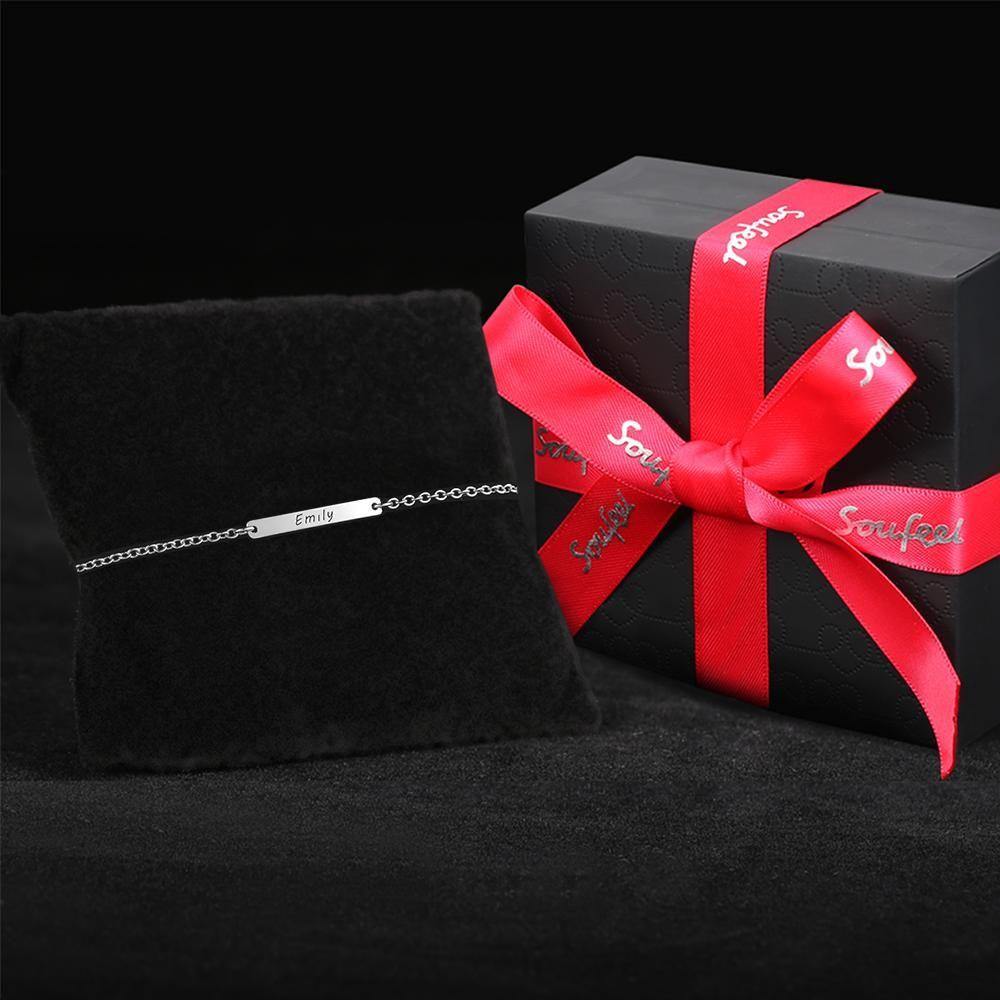 Engraved Bracelet Name Bracelet Memorial Gifts for Kids Silver