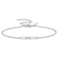 Engraved Bracelet Name Bracelet Memorial Gifts for Kids Silver