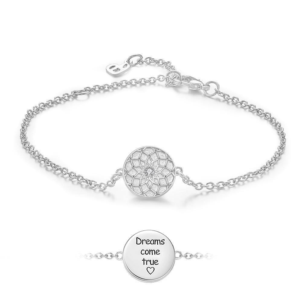 Name Bracelet Dream Catcher Bracelet Wishing Dream Good Luck Bracelet 14k Gold Plated