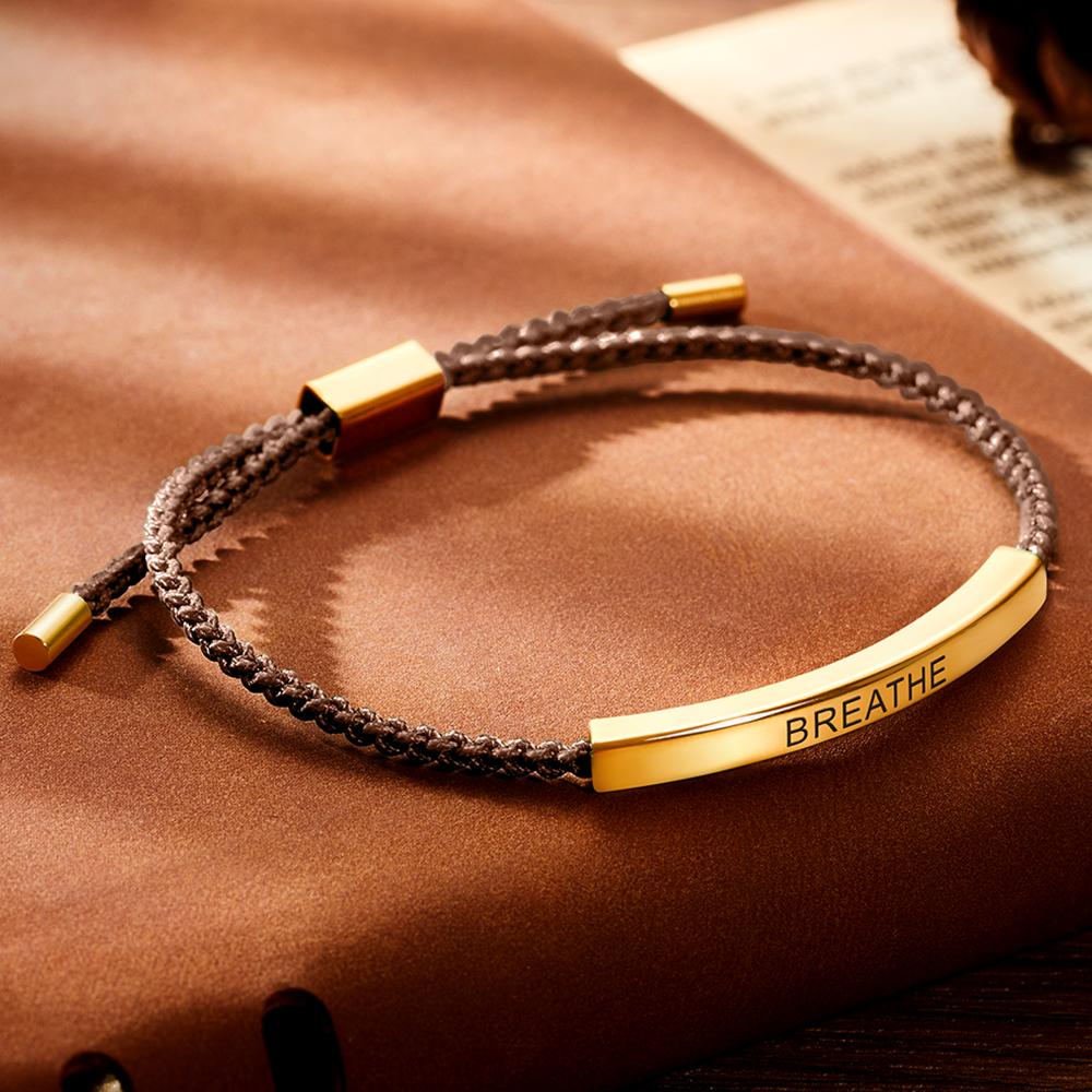 Personalized Sailing Braid Rope Bracelet Gift For Anniversary