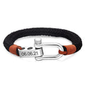 Custom Engraved Bracelet Personalized Message Bolt Bracelet Gift for Men