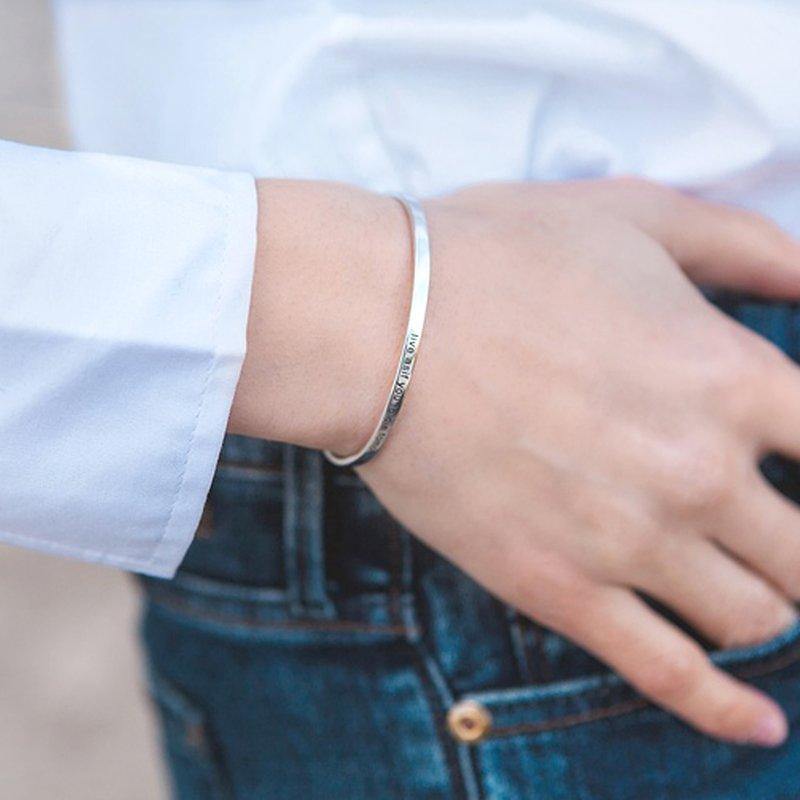Engraved Bangle Silver