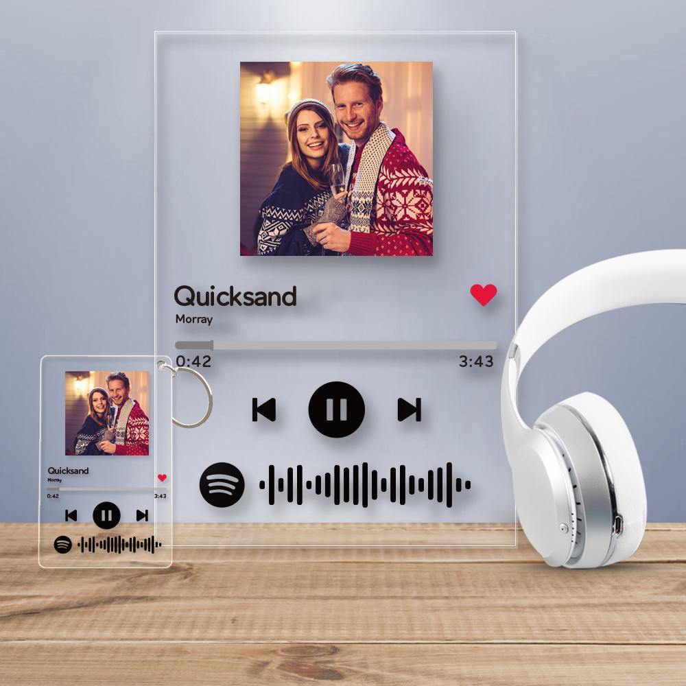 Scannable Custom Spotify Code Acrylic Music Plaque Christmas Gifts 4.7in*6.3in (12*16cm)