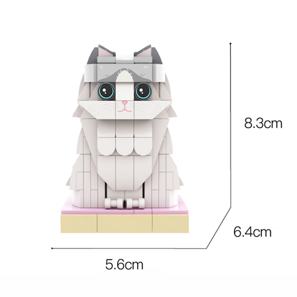 Fully Body Customizable 1 Pet Photo Custom Portrait Block Small Particle Block for Cats