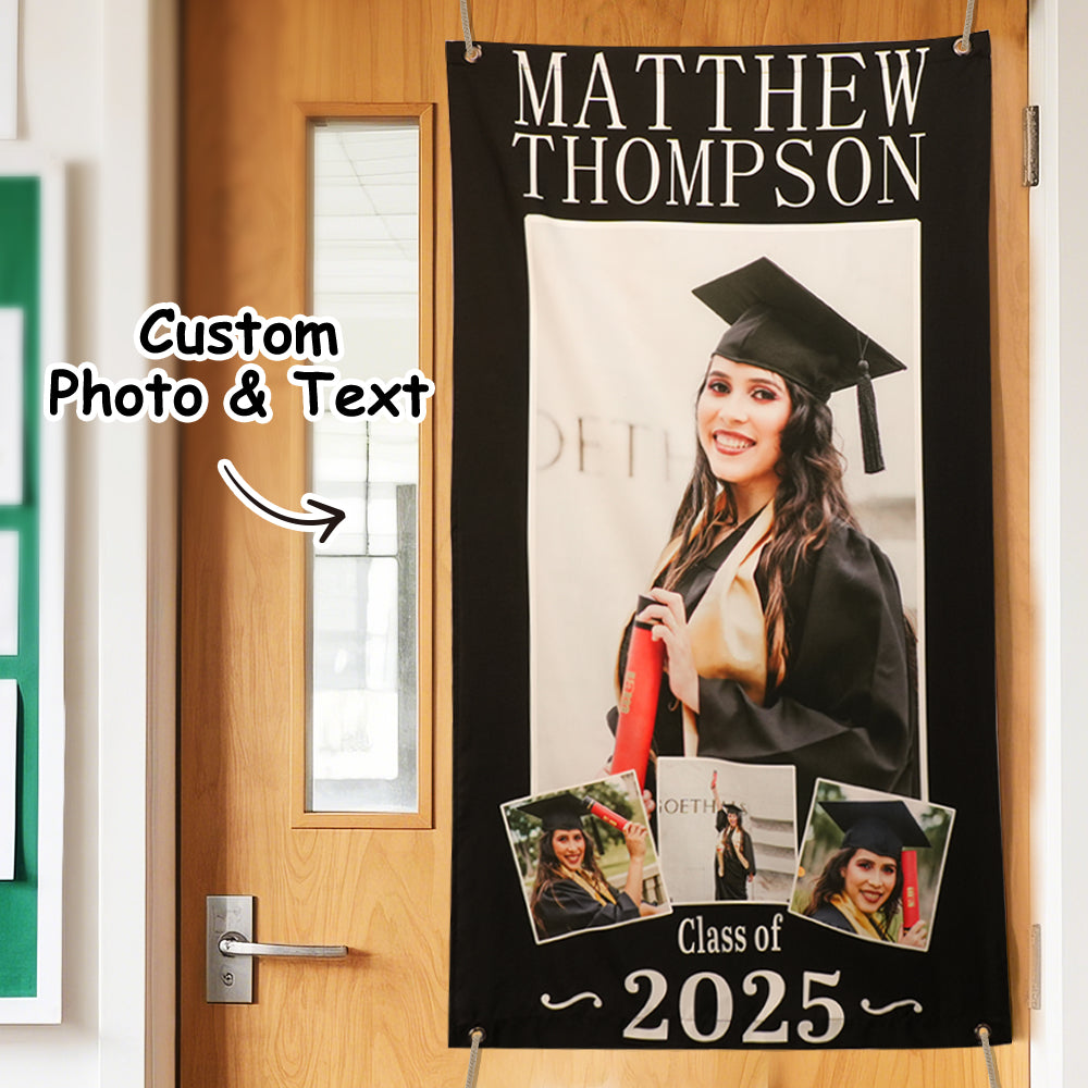 Custom Graduation Photo Banner Picture of Success Banner Home Decor Graduation Gifts