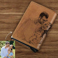 Custom Photo Business Card Holder, Personalized Leather Card Case