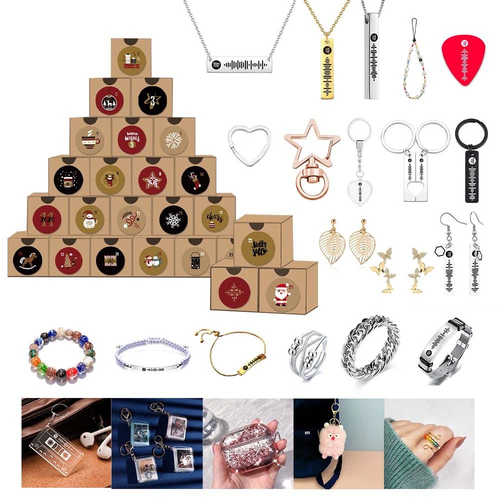 Christmas Countdown Calendar Surprise Advent Calendar 24 Countdown Surprise Blind Box Spotify Series Set Christmas Gift