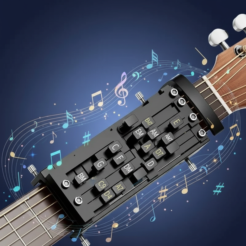 Acoustic Guitar Assist Tool Chord Helper for Beginners, Easy Chord Practice & Strumming Aid, Gift for Music Lover