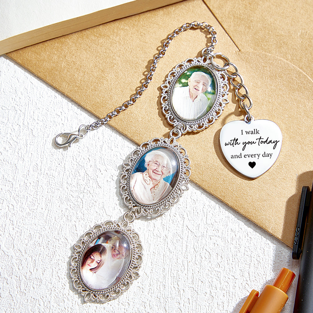 Custom Graduation Memorial Photo Pendant with Personalized Loving Memory Message Cap Tassel Keepsake