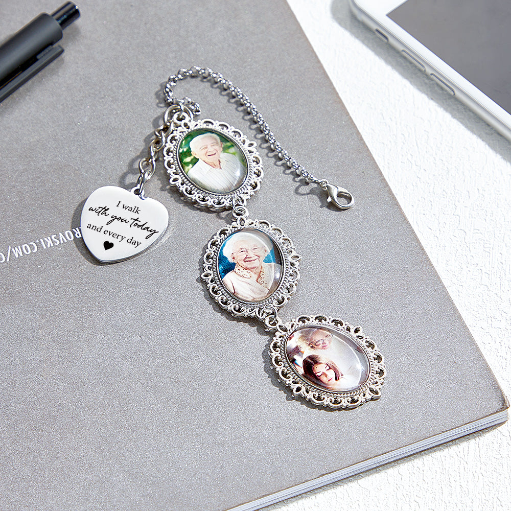 Custom Graduation Memorial Photo Pendant with Personalized Loving Memory Message Cap Tassel Keepsake