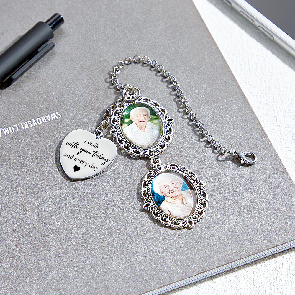 Custom Graduation Memorial Photo Pendant with Personalized Loving Memory Message Cap Tassel Keepsake