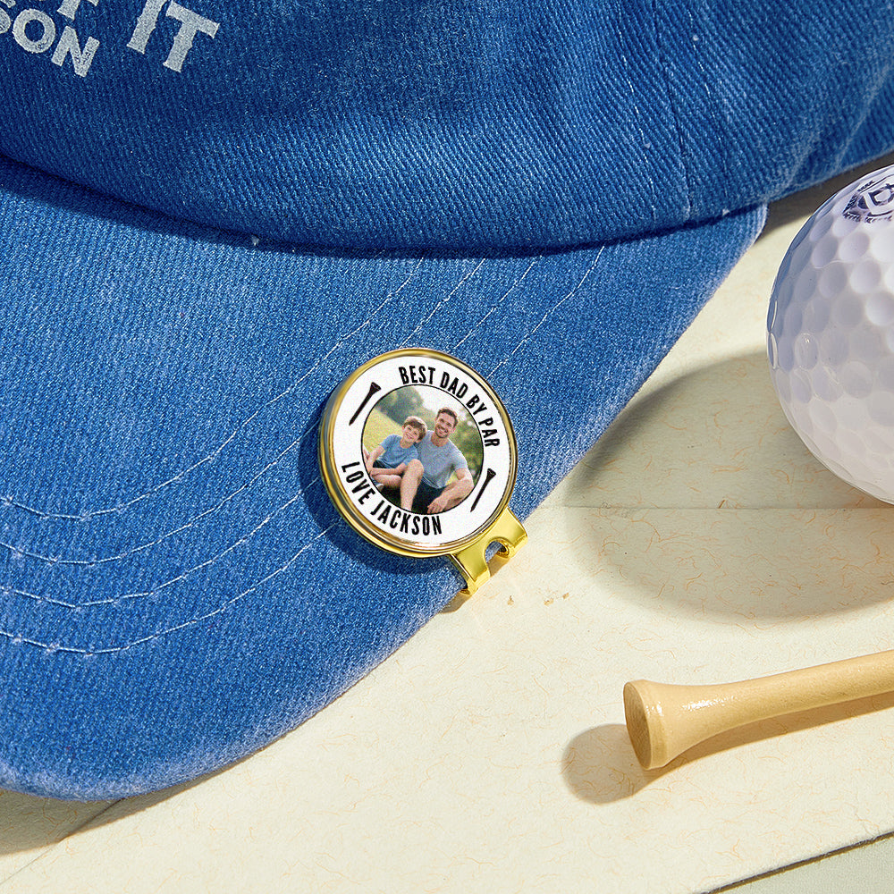 Photo Golf Marker, Best Dad By Par Golf Marker, Fathers Day Gift Ideas, Custom Golf Marker, Golfing Accessory, Personalized Golf Marker