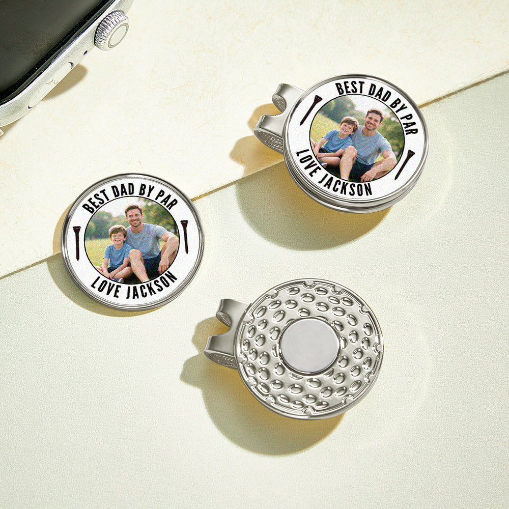 Photo Golf Marker, Best Dad By Par Golf Marker, Fathers Day Gift Ideas, Custom Golf Marker, Golfing Accessory, Personalized Golf Marker