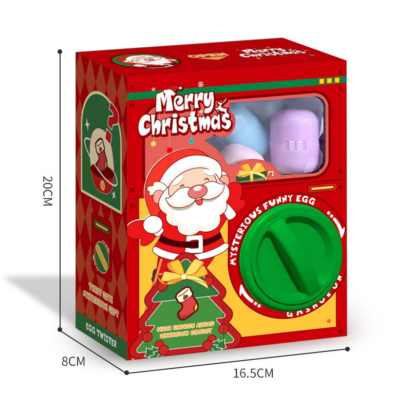 DIY Ramdom Style Egg Twisting Machine Gashapon Paired with 6 Eggs Toys Surprise Bilnd Box Christmas Gifts for Kids