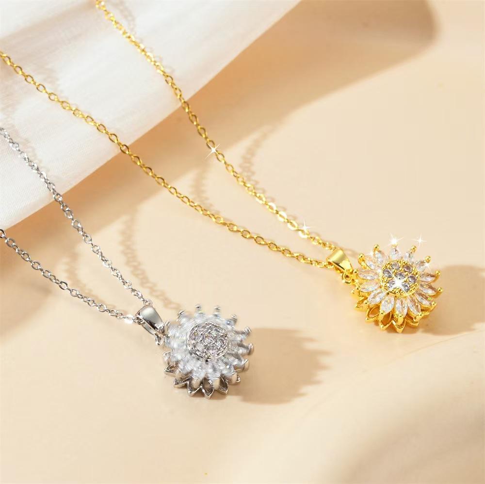Sunflower Spinner Ring Gift for Lover