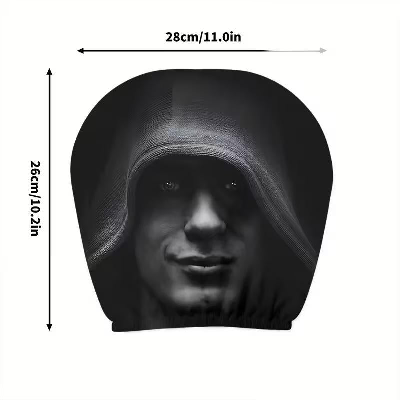 Custom Photo Car Headrest Covers Elastic Universal Fit Novelty Graphic Car Seat Headrest Protector Personalized Funny Auto Interior Accessories