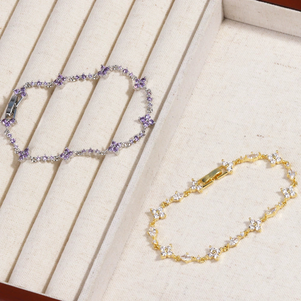 Diamond Bracelet Women's Purple Diamond Jewelry The Best Christmas Gift For Girlfriend