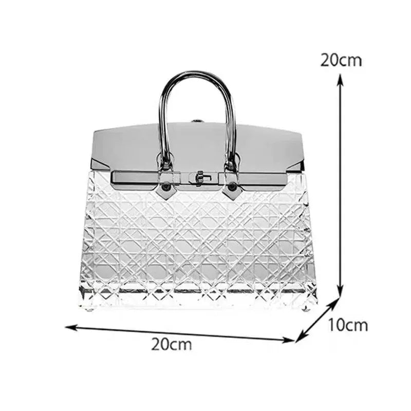 Night Light Crystal Handbag Lamp Luxury Bedside Ambient Light LED Purse Lamp Novelty Desktop Ornament Romantic Birthday Gift for Women